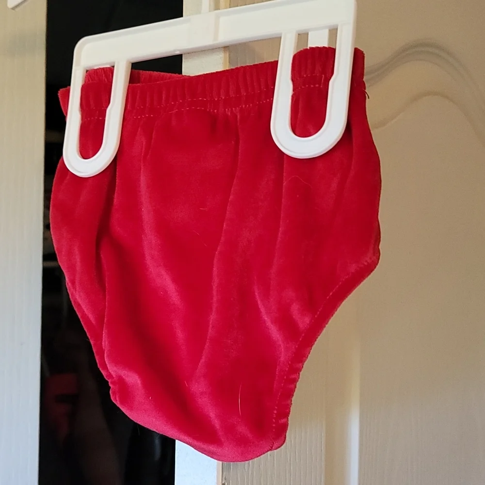 Red girls holiday dress with matching diaper cover 18 months - Picture 5 of 7